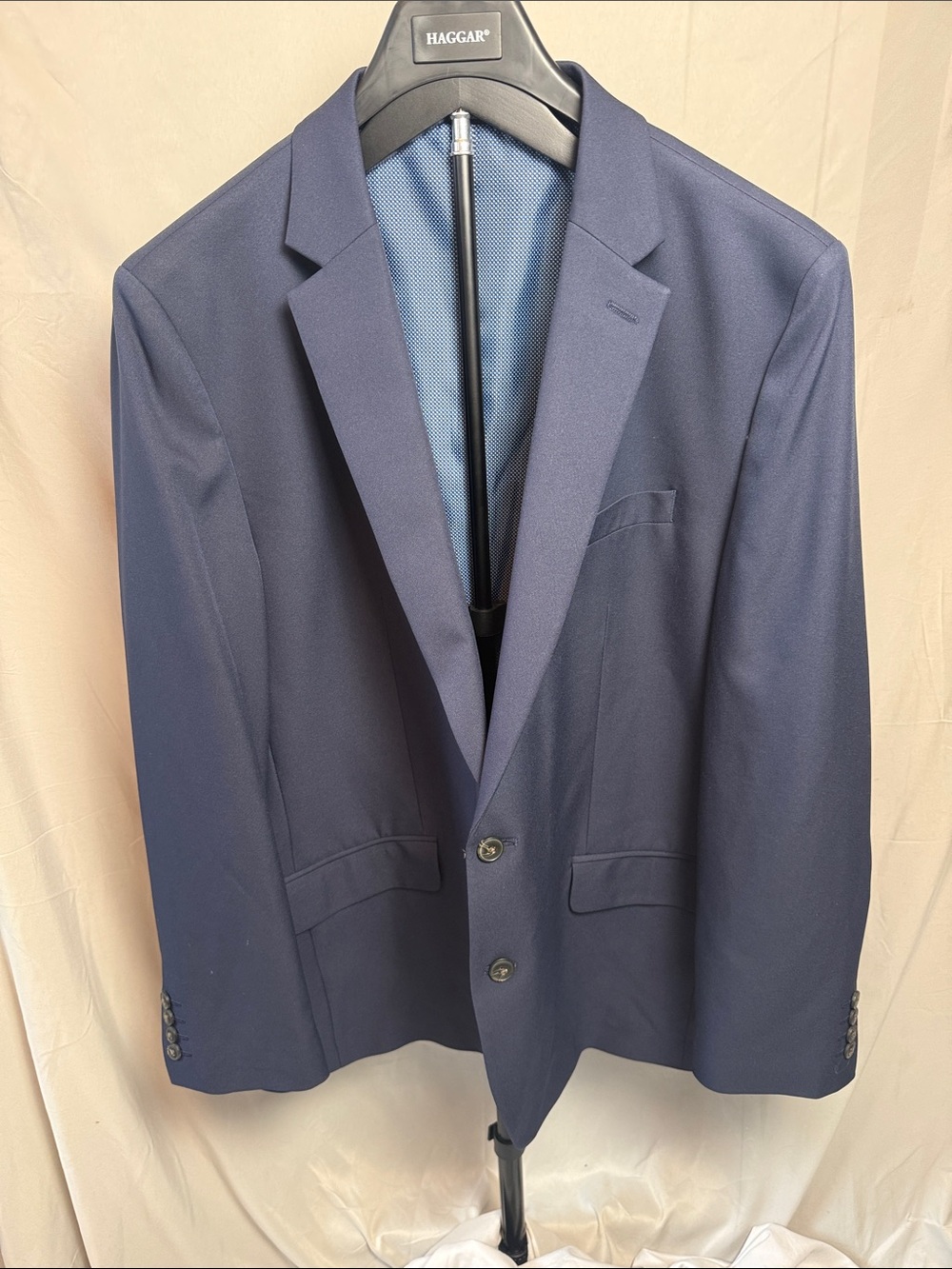 Haggar Men's Navy Blue Two-Button Sport Coat